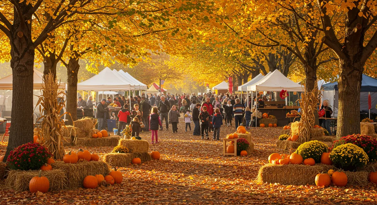 Autumn festival with harvest celebrations and traditional thanksgiving events