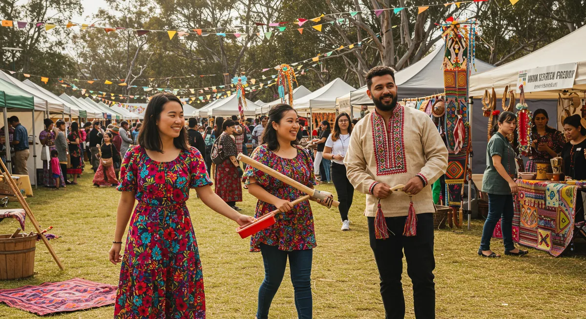 Community service or volunteering during cultural festival